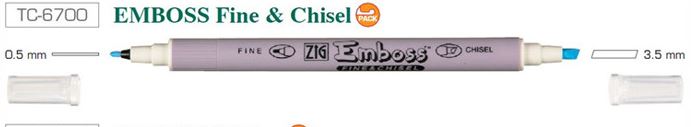 ZIG Kuretake bolígrafos en relieve bolígrafos de pegamento rollo de caligrafía y pincel fino y cincel Japón: 6700