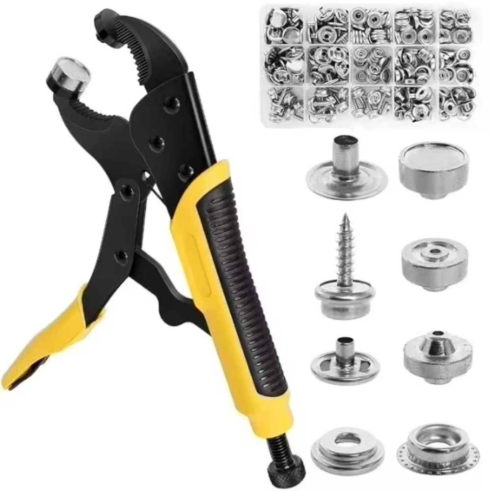 40 jeux de boutons-pression en métal avec pince, bouton de couture, Kit de fixation à pression épais, bricolage artisanal pour l'installation de vêtements à coudre: Laiton