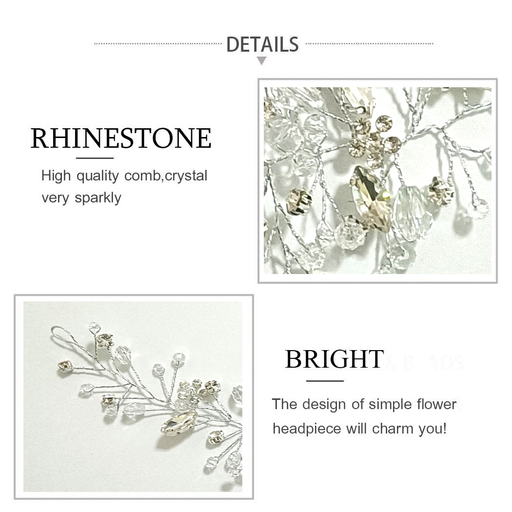 Parel Kristal Haarband Bruiloft Haaraccessoires voor Bruids Bloem Hoofddeksel Hoofdbanden Vrouwen Bruid Haarversieringen Sieraden