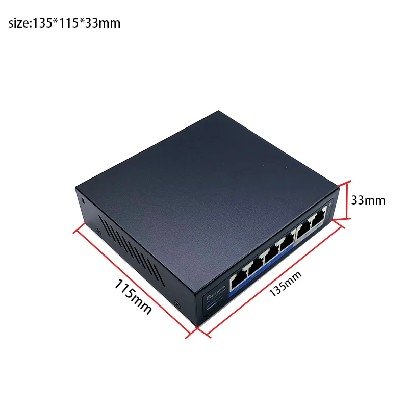 ANDDEAR passivo 5 portas Poe Switch 48V 4/5+ 7/8-ethernet 10/100Mbps switch poe 4 portas de alimentação para câmeras ip de câmera cctv