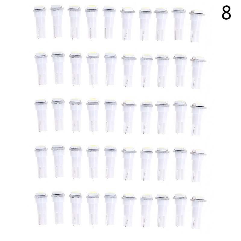 50Pcs Led T5 5050 Instrument Gloeilampen 24V Dc Led Car Auto Dashboards Gauge Lamp: A8