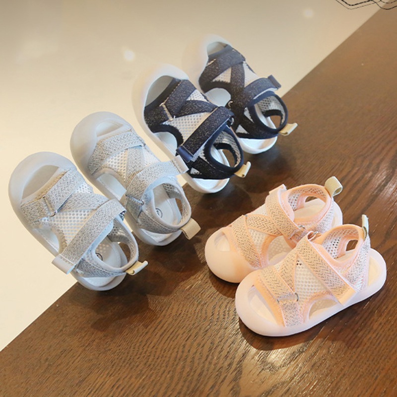 2021 proprietà nuove ragazze ragazzi sandali scarpe in maglia traspirante bambini sandali casuale bambini scarpe da cocco per bambino