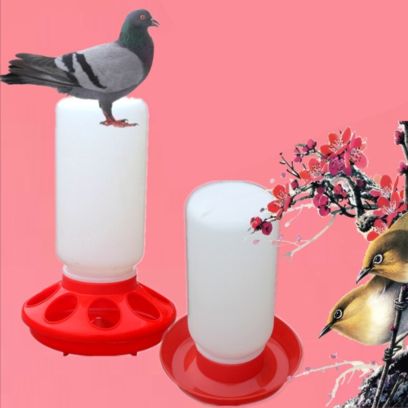 Chick Feeder and Waterer Combo 1 Quart Chicken Feeder &amp; 1 Quart Chicken Water Birds Poultry Feeding Equipment Kit Red