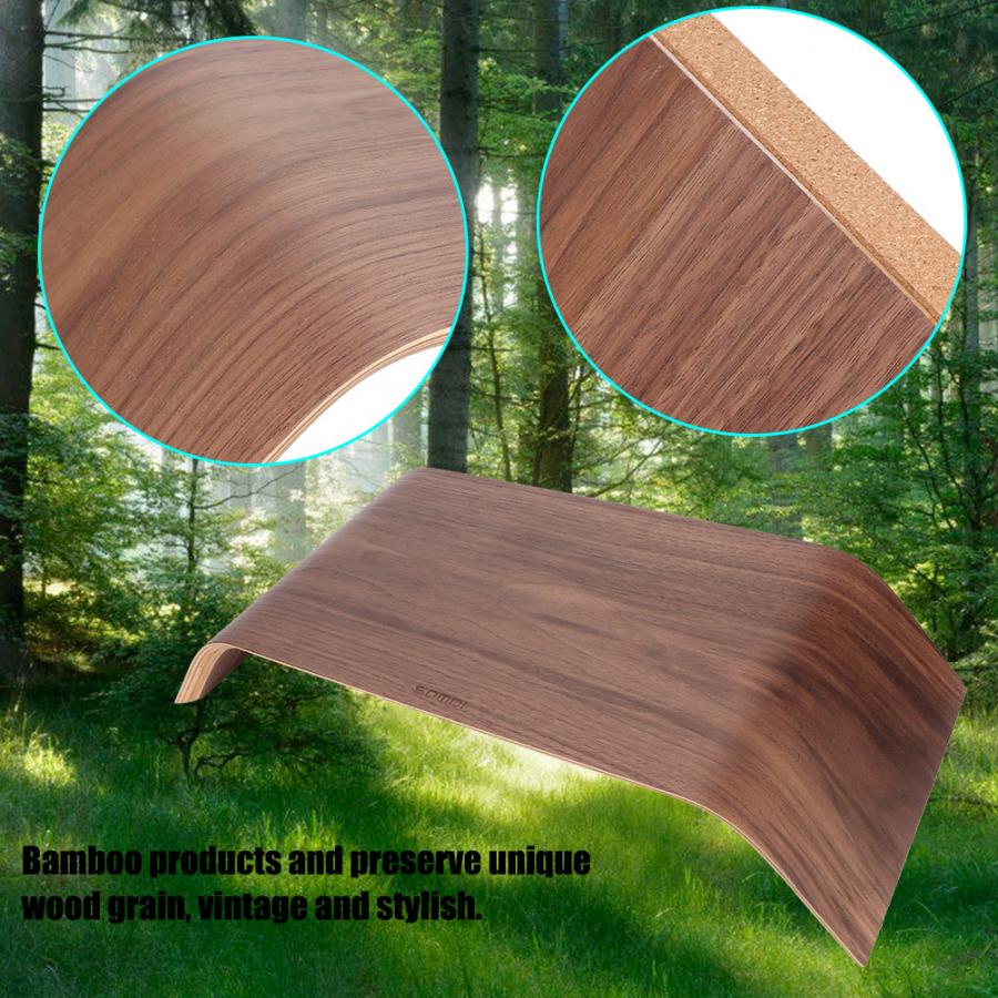 Multi-function Wooden Computer Monitor Stand Universal Bracket for iMac PC Notebook monitor stand