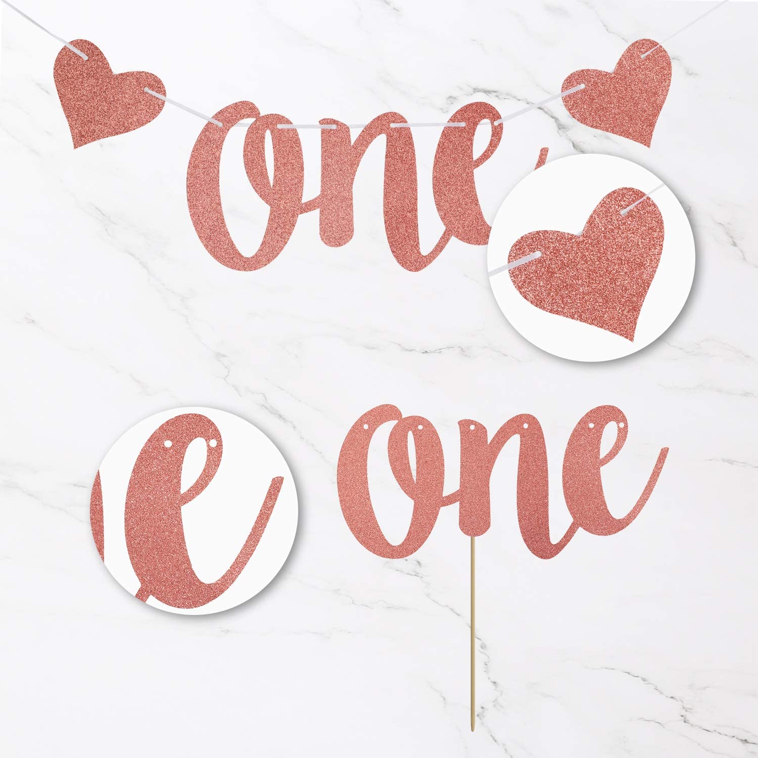"One Wild Year" Banner – Goldglitzernde Deko Für Den 1. Geburtstag (Baby/Kinder-Party)