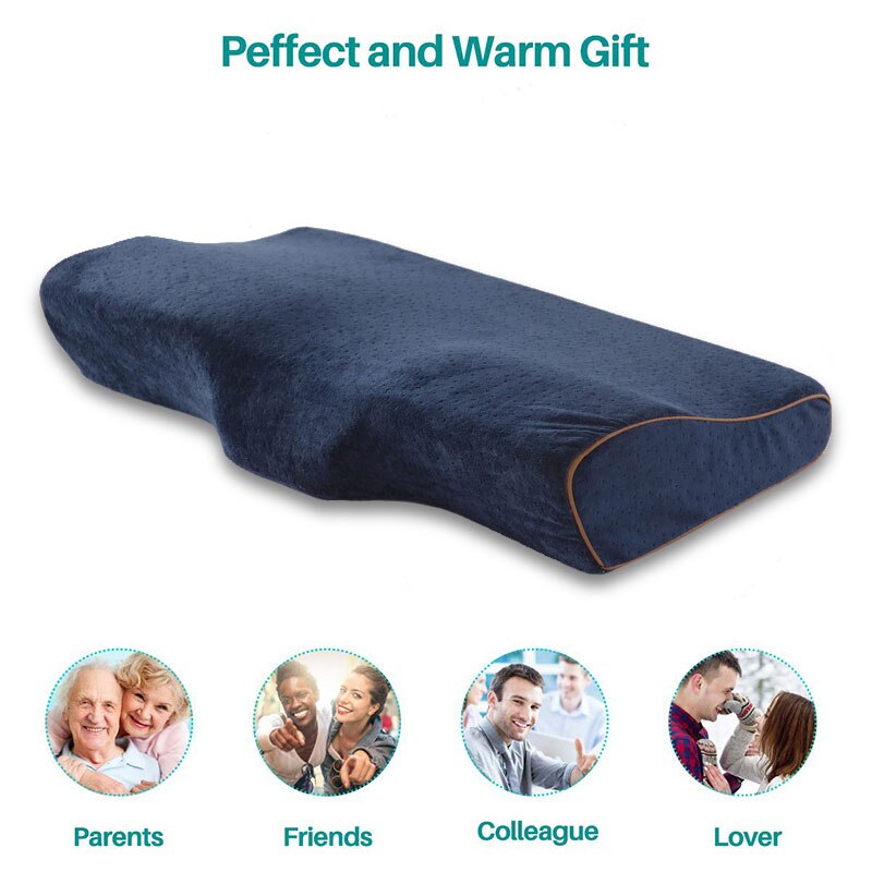 Ortopedyczna pianka zachowująca kształt poduszka ochrona szyi powolne powracanie robić kształtu poduszka w kształcie motyla zdrowie szyjki macicy pościel Dropshipping