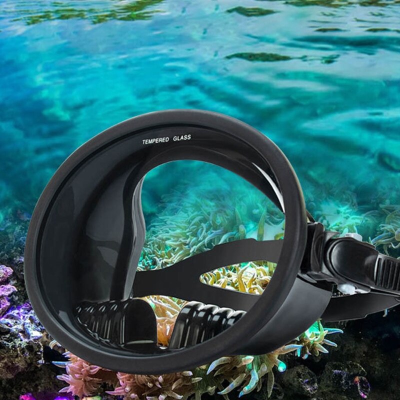 Silicone Dive Mask Panoramic Wide View Diving Goggles Oval Dive Mask Silicone Fog Free Glass Lens Water Sports Accessory
