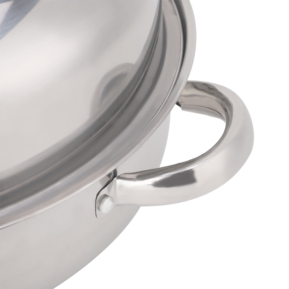 28CM Anti Slip Rvs Single Layer Soeppan Hotpot Voedsel Stoomboot Multifunctionele Pot Kookgerei Huishoudelijke Koken