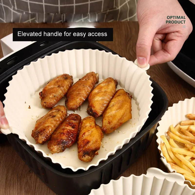 1 Stuks Lucht Friteuse Bakplaat Siliconen Herbruikbare Bakmand Grill Pan Food-grade Non-stick Cakevorm keuken Oven Pot Accessoires