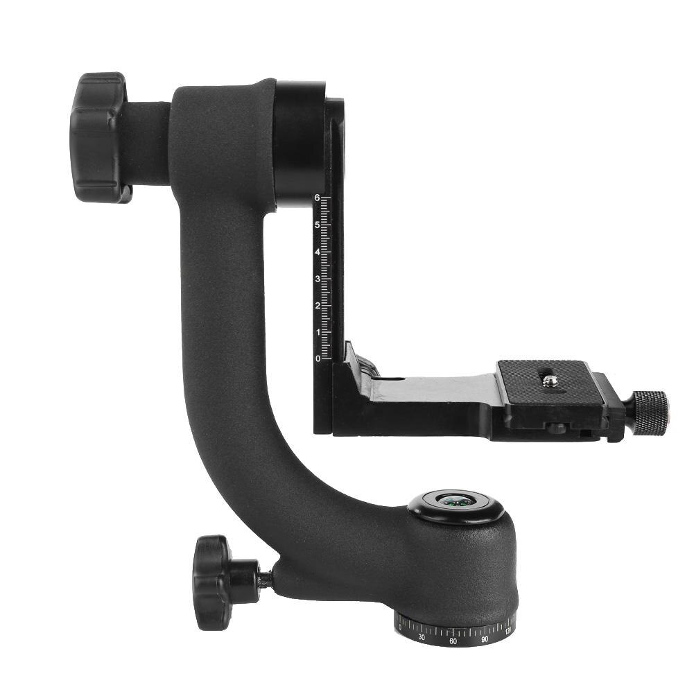 Vite a 360 pollici professionale con testa a sfera per treppiede con giunto cardanico a 1/4 gradi con piastra a sgancio rapido per teleobiettivo con fotocamera DSLR
