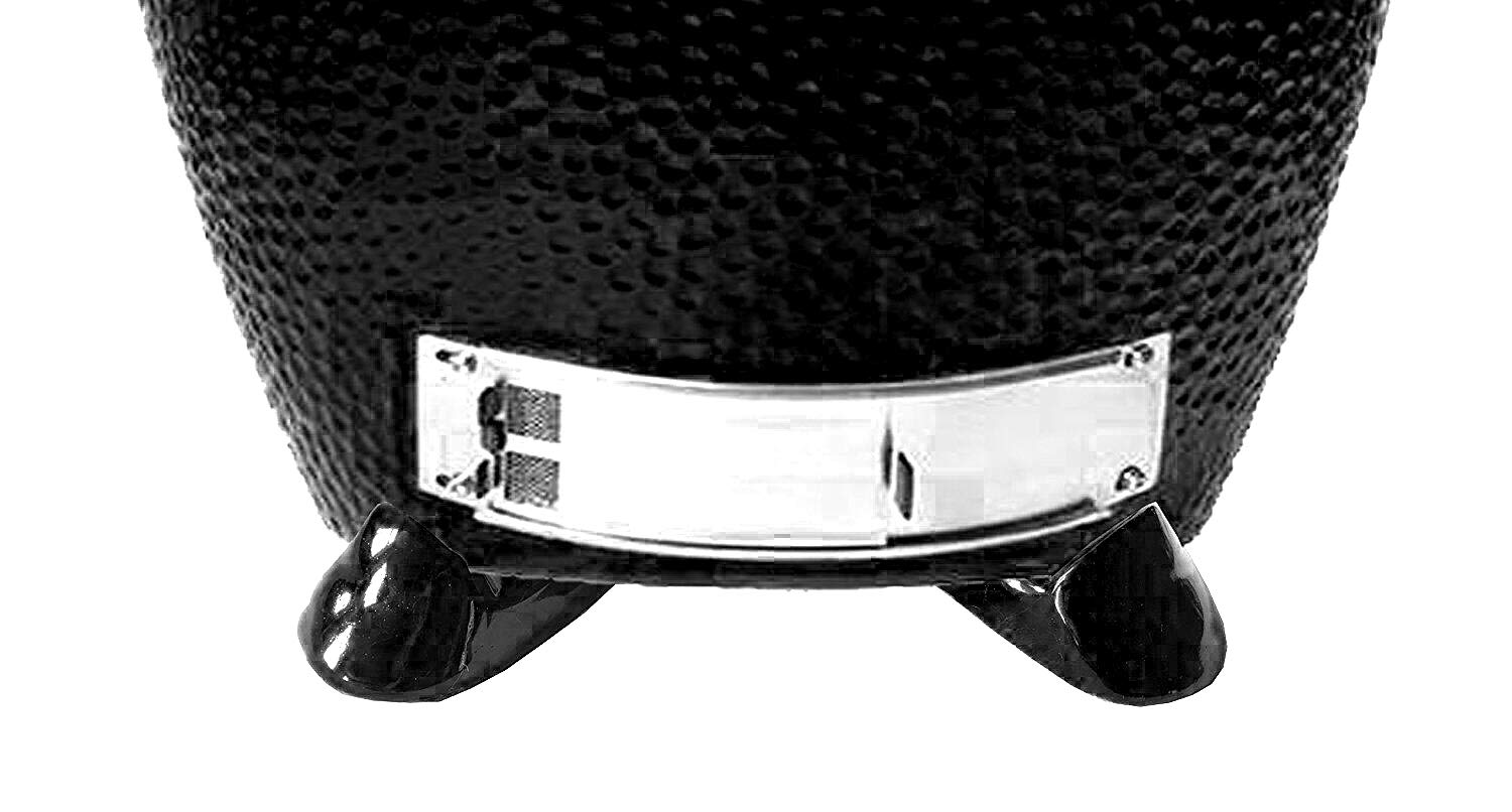 Black ceramic oven feet set