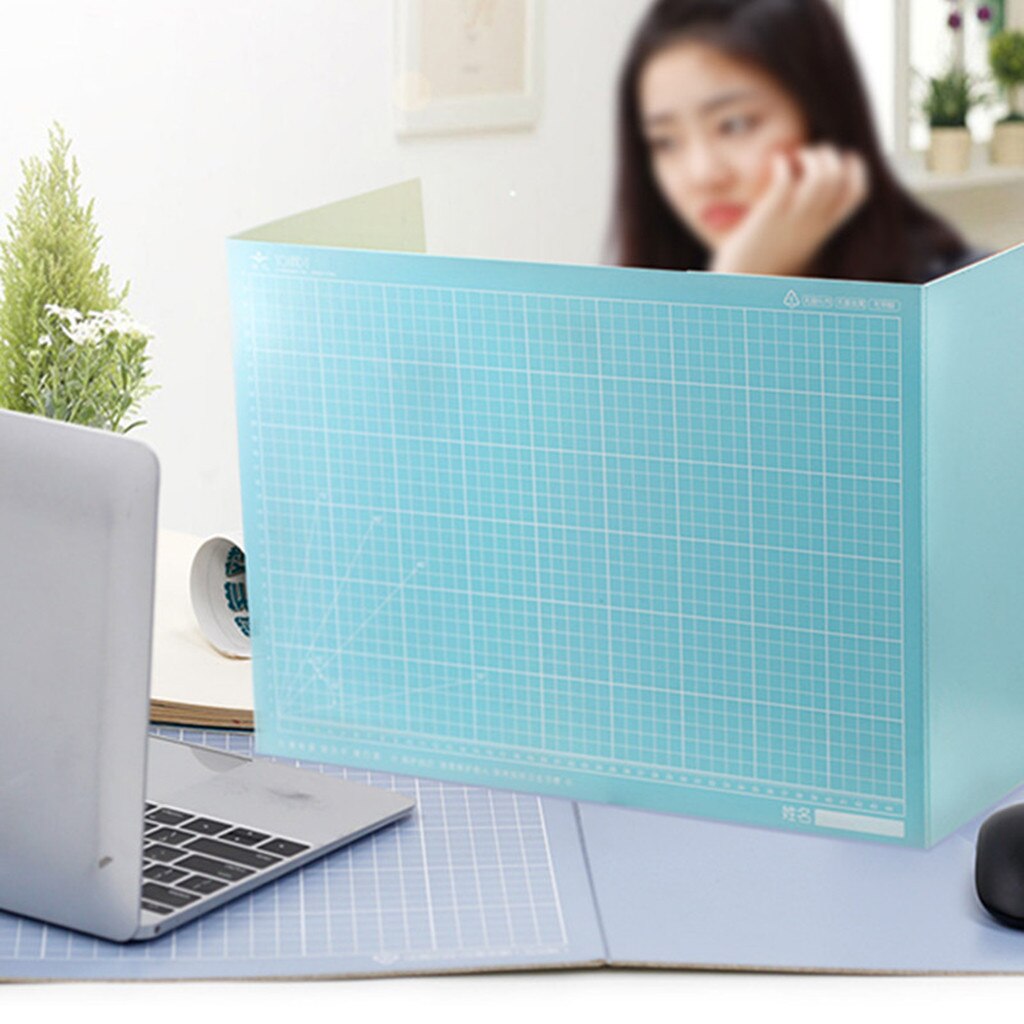 Multifunctional Folding Desktop Privacy Panel Sneeze Guard Shield Protective Shield For Office School Student Classroom 430#2