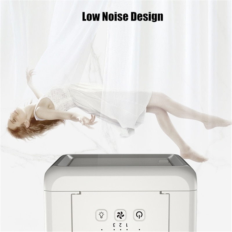 Mini Air Conditioner Portable 7 Colors Light Conditioning Humidifier Purifier USB Desktop Air Cooler Fan With 2 Water Tanks Home