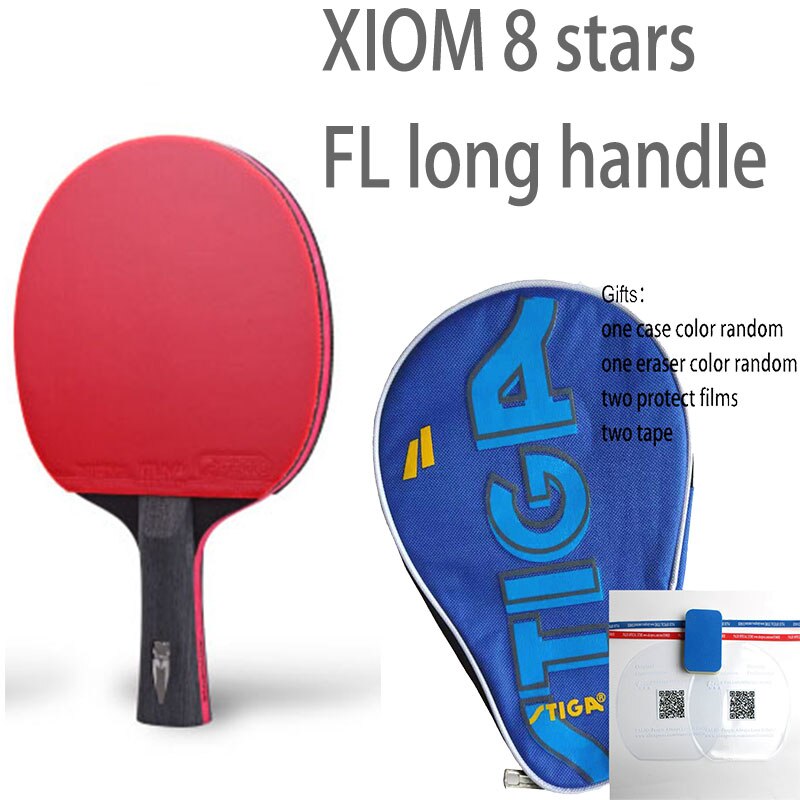 XIOM table tennis racket finished racket carbon racket blade with pimples in rubber player ping pong game: 8stars FL