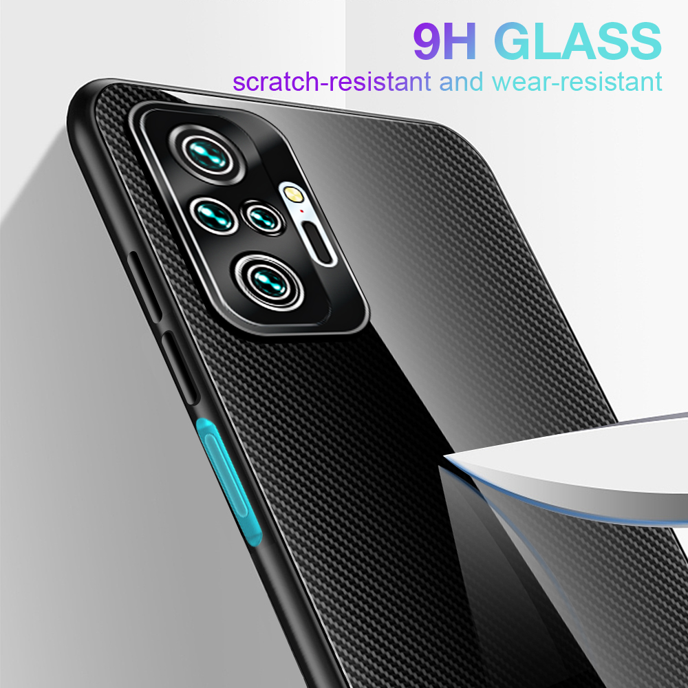 Custodia protettiva di lusso 10 vetro temperato sfumato per xiaomi redmi note 10 pro 10s