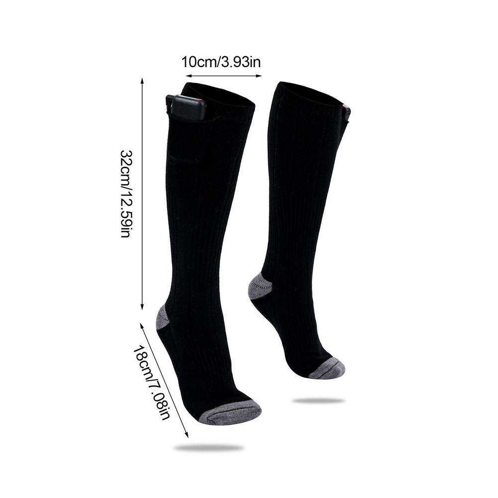 Heated Socks - 2000mAh Battery - 3 Temperature Settings - Unisex Carbon Fiber Heating