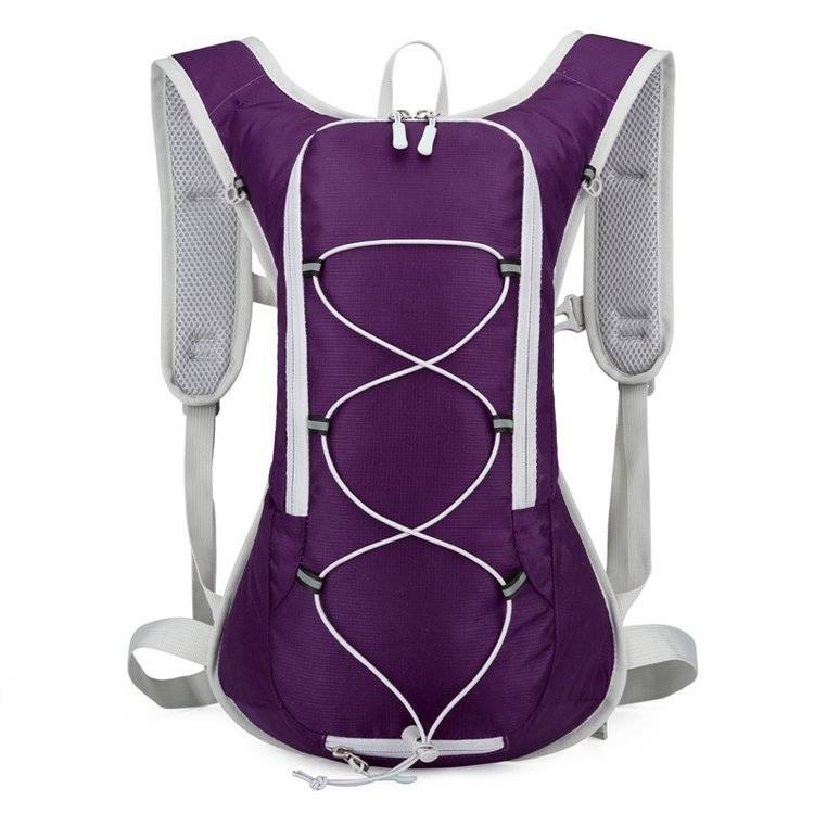 Neue 12L draussen Sport Fahrrad Radfahren Laufen Wandern Trinkbeutel Lagerung Helm Pack Wasserdicht UltraLight blasiert Rucksack: Lila