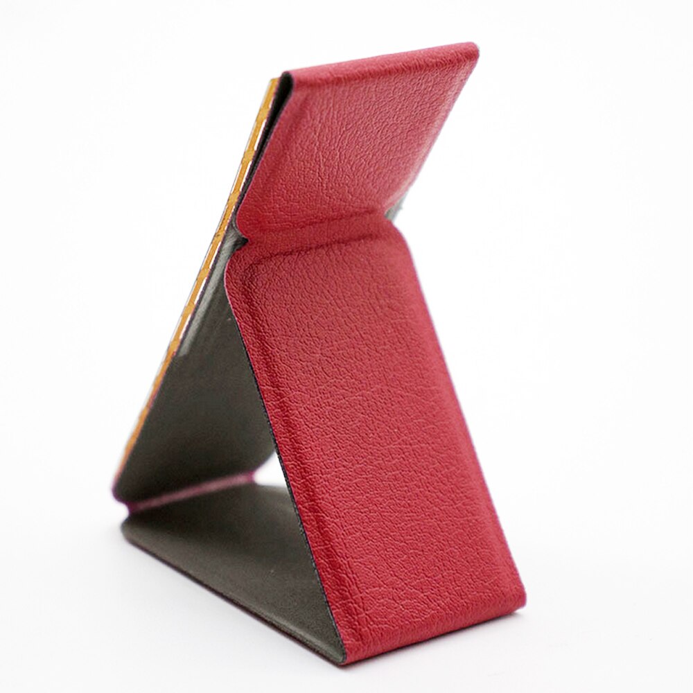 Universal Tablet Stand For Android Tablet Stand Hand-free Support Portable PU Kickstand Ultra Slim Folded For iPad Multi-angle: Red