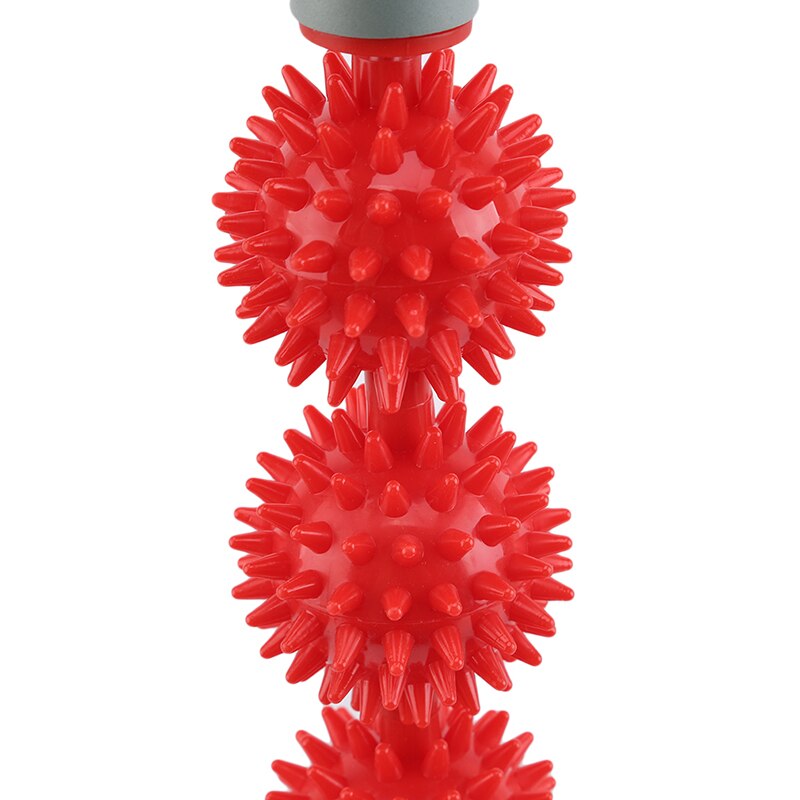 Gym Yoga Massage Stick Relax Muscle Roller 5 Spiked Balls Anti Cellulite Slimming Trigger Point Roller Muscle Body Relax Tool