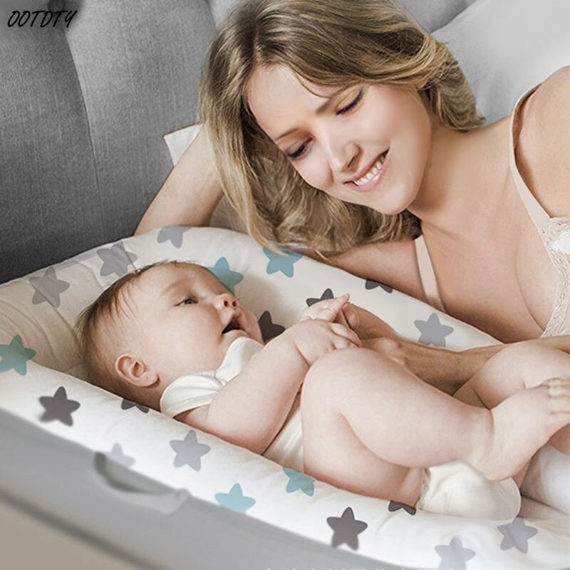 Bærbar babynest seng nyfødt rejse udendørs bionisk seng spædbarns tremmeseng blød bomuld sove babynest spædbarns vugge reden