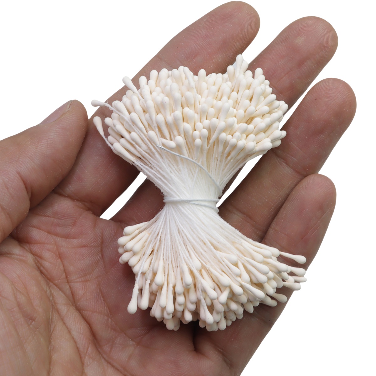 Estambre de flor Artificial, miniperla pistil para boda, , decoración del hogar, accesorios DIY, 2mm, 400 piezas: Castaño