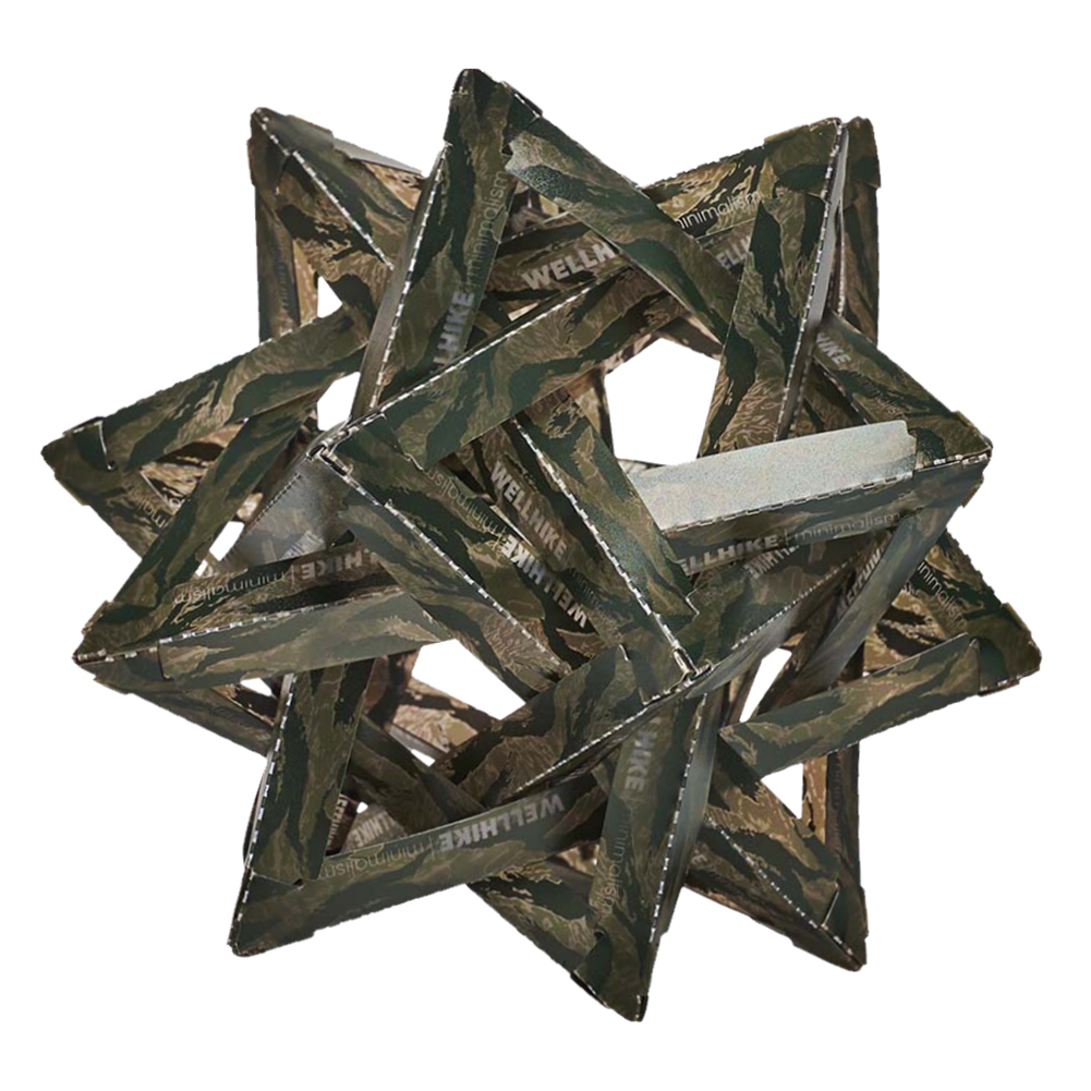 DIY Outdoor Ster Camping Licht Schaduw Waterdichte Sfeer Lamp Cover Slijtvaste Decoratieve Lantaarn Lampenkap (Geen lampen): Zilver