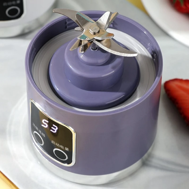 Household Mixer Machine Portable Blender Crushed Electric Juicer With 3 Speed 450ML Large Capacity Digital Display Juice Cup