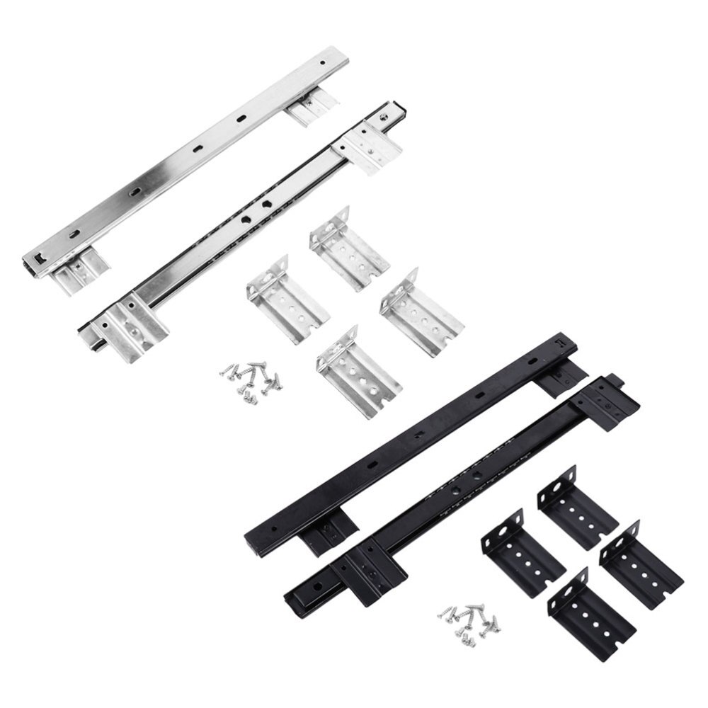 2 Sets Ball Bearing Useful Premium Sturdy Drawer Track Drawer Slide Keyboard Track Keyboard Slide for Drawer