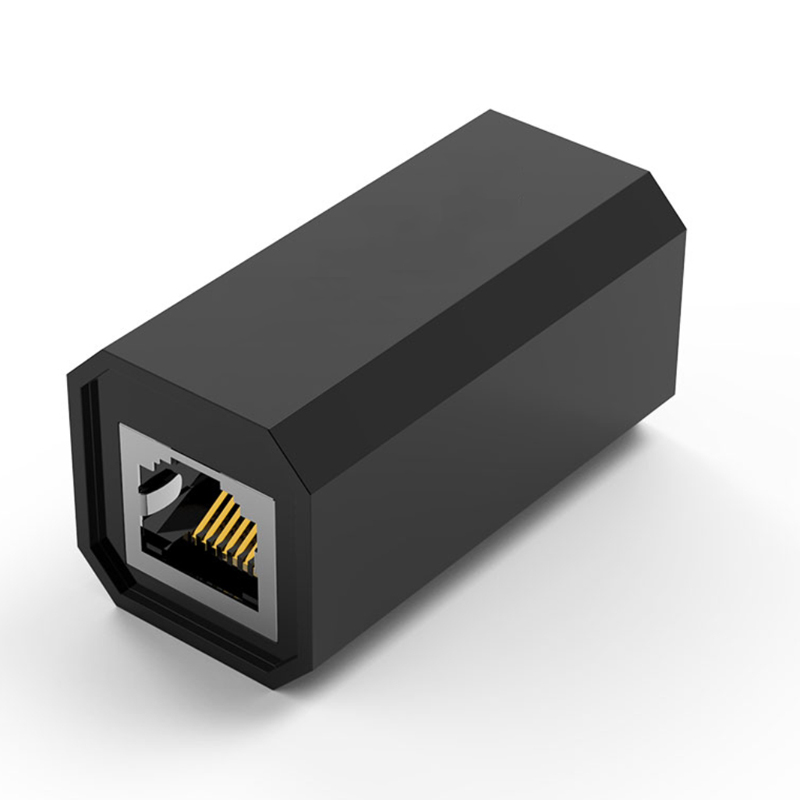 RJ45 Ethernet Adapter 8P8C Female to Female Rj45 Connector Network Extension Cable Adapter Internet Ethernet Cable Lan Connector: Black / 3 PCS