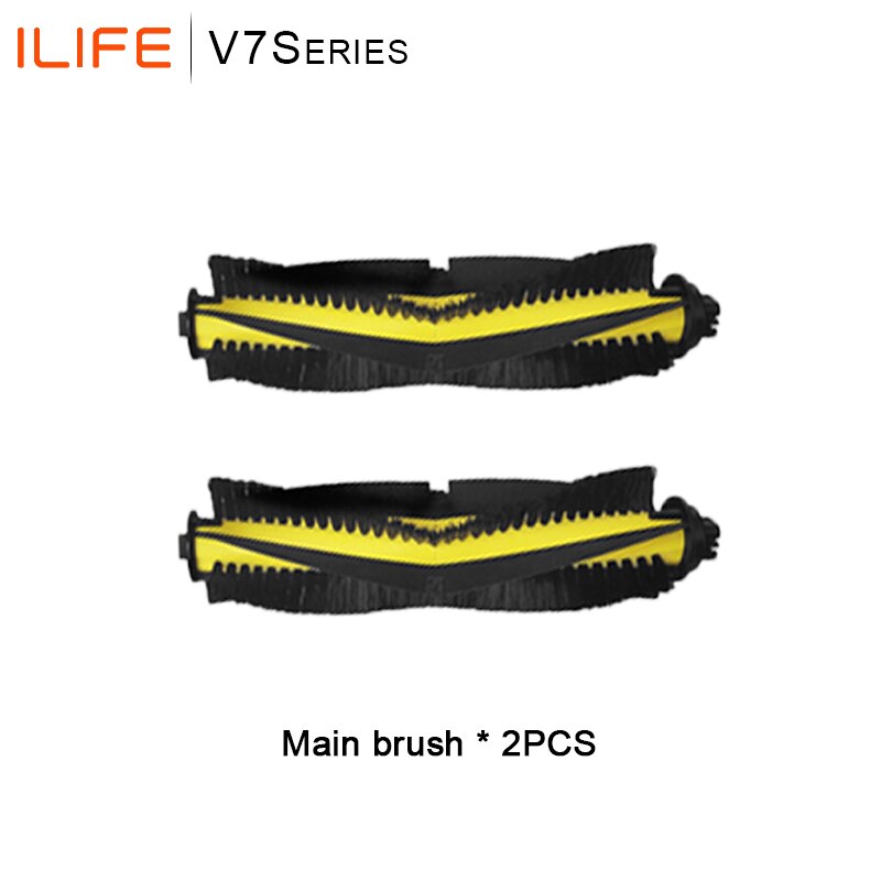 For Ilife V7S Robot Vacuum Cleaner Parts Roller Brush Side Brush Coth Mop HEPA Filter Ilife V7S Pro V7s V7s Plus V7 Accessories: 2 Roller Brush