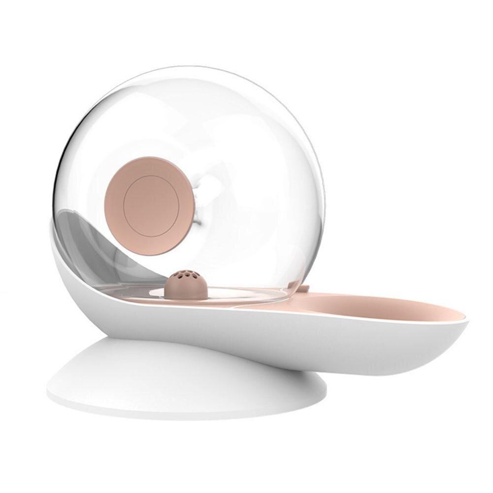 2.8L escargot en forme de bol pour animaux de compagnie chat chien automatique distributeur d'eau potable fontaine bol mangeoire automatique: Rose