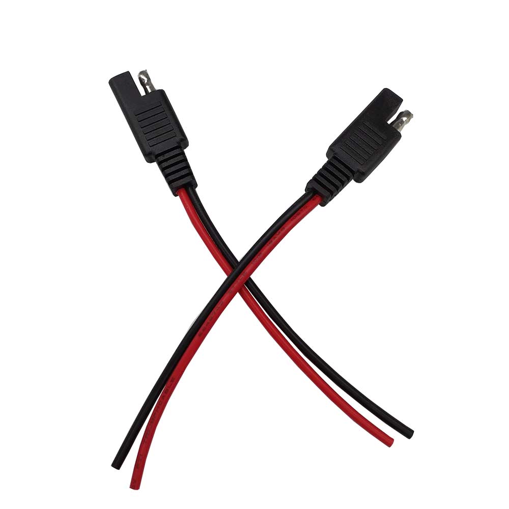 Cable de extensión automotriz, conector SAE Power, 18AWG, 10CM, para batería Solar, buena , 2 unids/set por juego