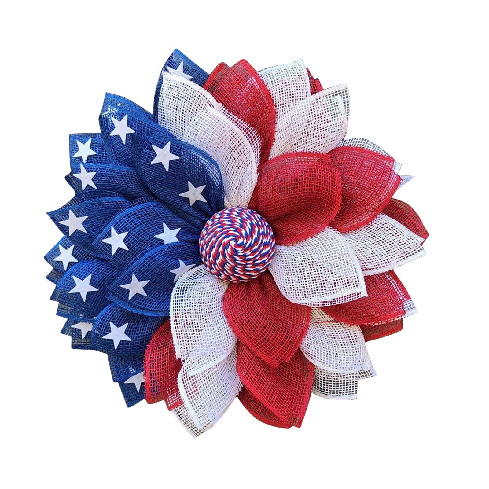 Independence Day Wreath Porch Decoration Front Door Outdoor The Letter Hanging Round Wreath Decor Wreaths Garlands: I