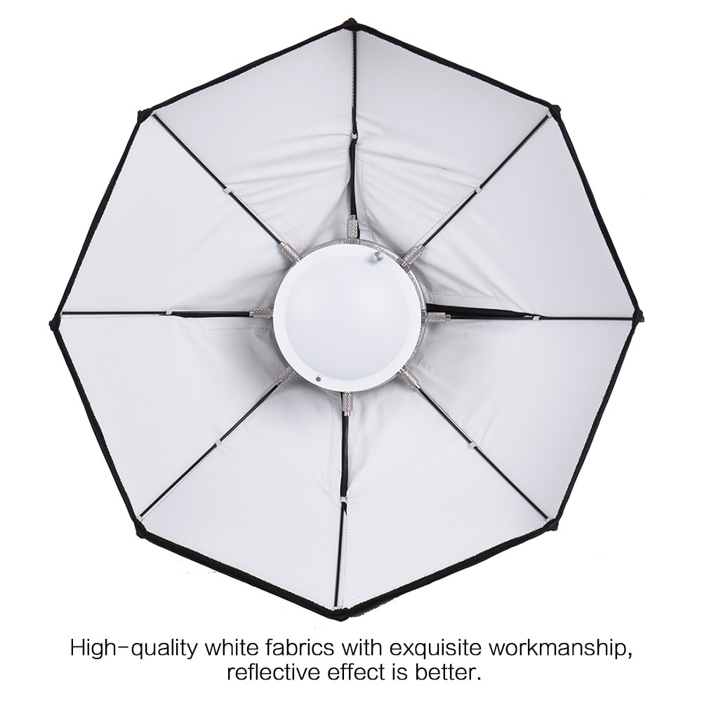 8- polet 60cm hvit sammenleggbar skjønnhet paraply parabol softbox med bowens feste til studio strobe blits lys