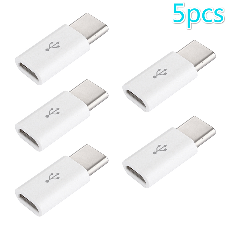 5 Pcs Exquisite Kleine Micro USB-C Type-C Usb 3.1 Data Opladen Adapter Handig Algemene Voor Smart Product 2 Kleuren