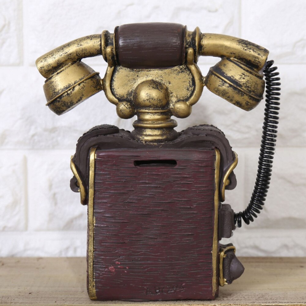 Decorativo domestico del regalo del salvadanaio di risparmio dei soldi della moneta del telefono domestico del quadrante rotante d'annata