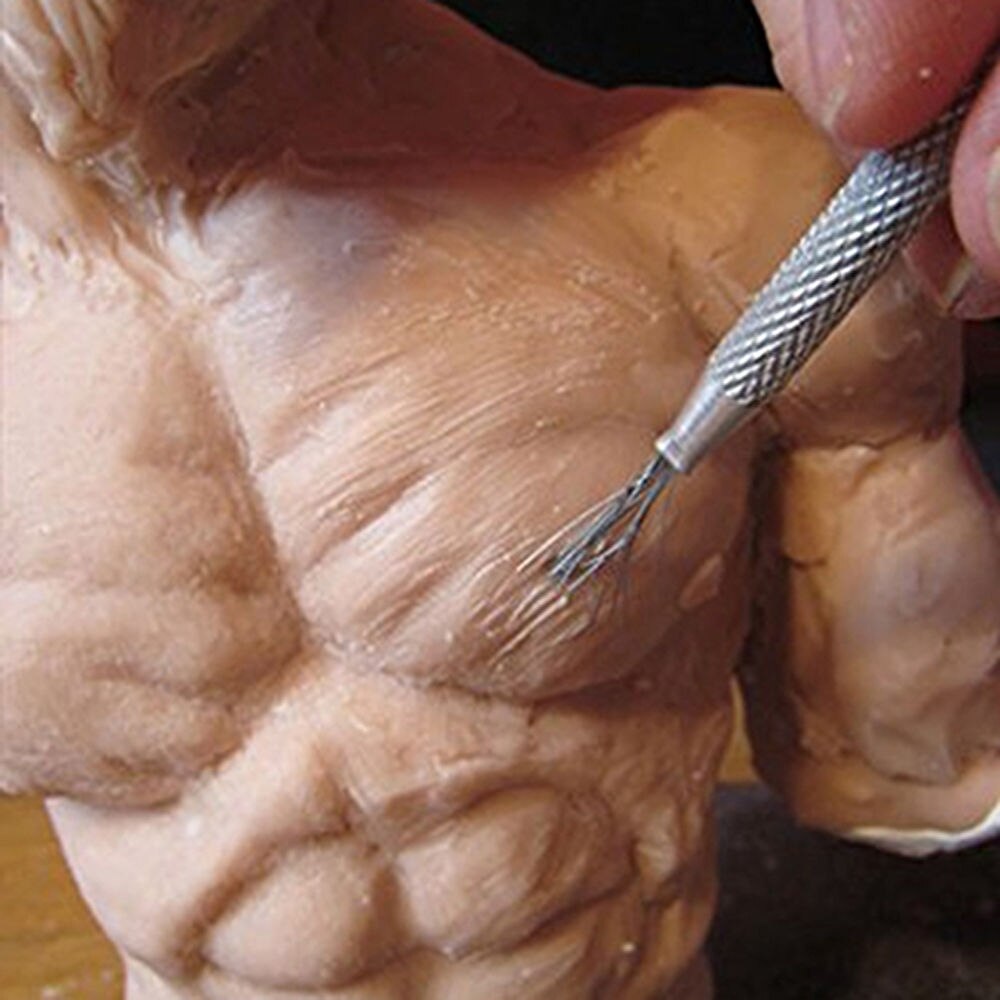 7 Pin Feather Wire Texture Pottery Ceramics Tools Polymer Clay Sculpting Modeling Tool Pottery Texture Brush Tools