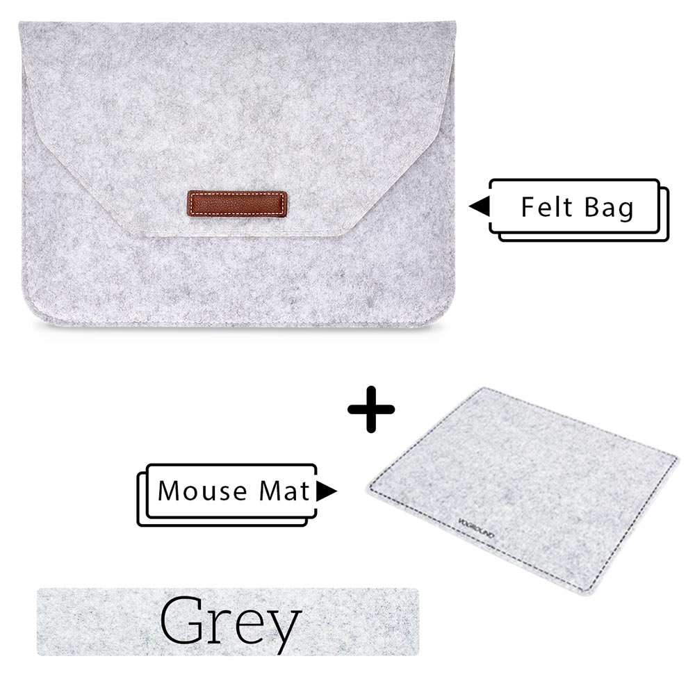 Vilten hoes laptoptas 11 12 13 15 inch hoesje voor XiaoMi MateBook notebook voor Macbook Air 13 Retina 15 hoesje met muismat cadeau: 13" / Beige