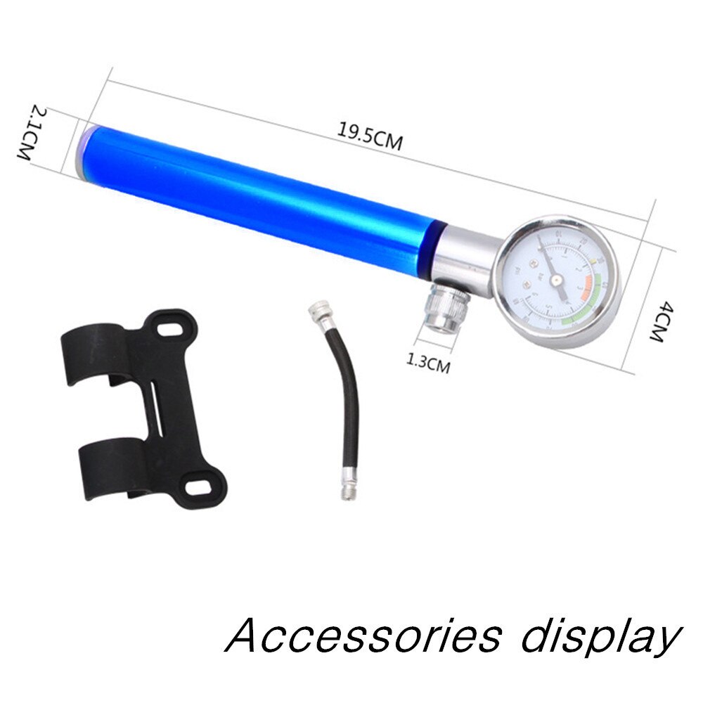 Bike Bicycle Pump with Gauge Portable Mini Air Inflator High Pressure Bicycle Pump Cycling Tools
