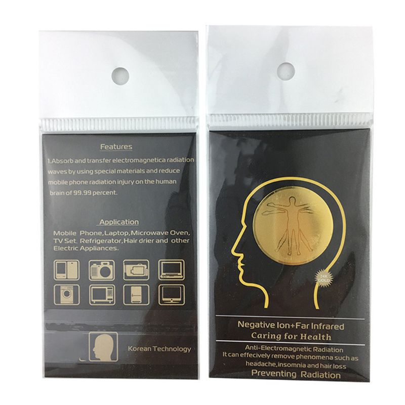 5PCS 24K Golden Anti Radiation Sticker Round Against EMF Scalar Shield Phone Stickes Paster for Cellphones Laptops