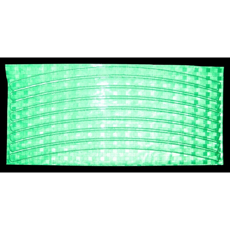 8Strips/Sheet Wiel Sticker Reflecterende Rim Stripe Tape Mtb Road Bike Fiets Velg Licht Reflecterende Stickers