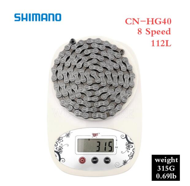Shimano-cadena móvil para bicicleta de montaña HG50 8S, 6/7/8/9 velocidades, 112L, accesorios para bicicleta de montaña, cadena caja HG40, 116L: HG40 8 112L no box