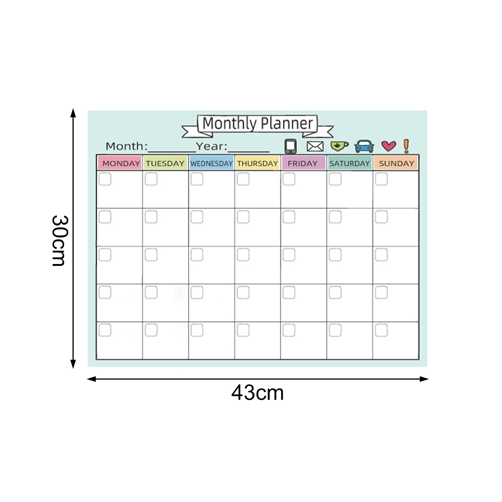 Magnetic Calendars Monthly Weekly Planner Dry Erase Calendar School/Office Supplies