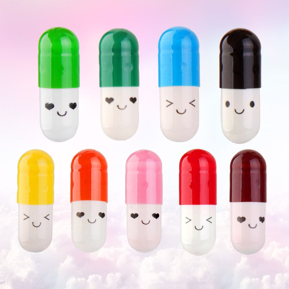 Cápsula de mensaje de amor, píldoras de Color de la amistad, Color aleatorio, 1 paquete de 100 Uds.: Default Title