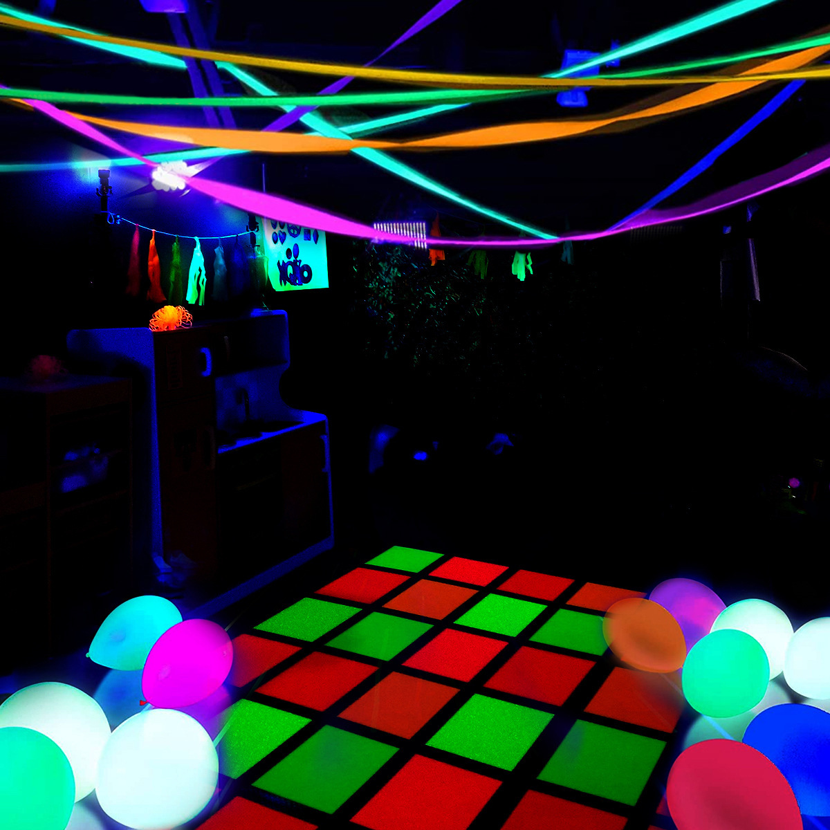 1Roll Glow Party Crêpepapier Streamer Roll Fluorescerende Streamers Voor Hen Bachelor Afstuderen Bruiloft Verjaardagsfeestje Decoraties