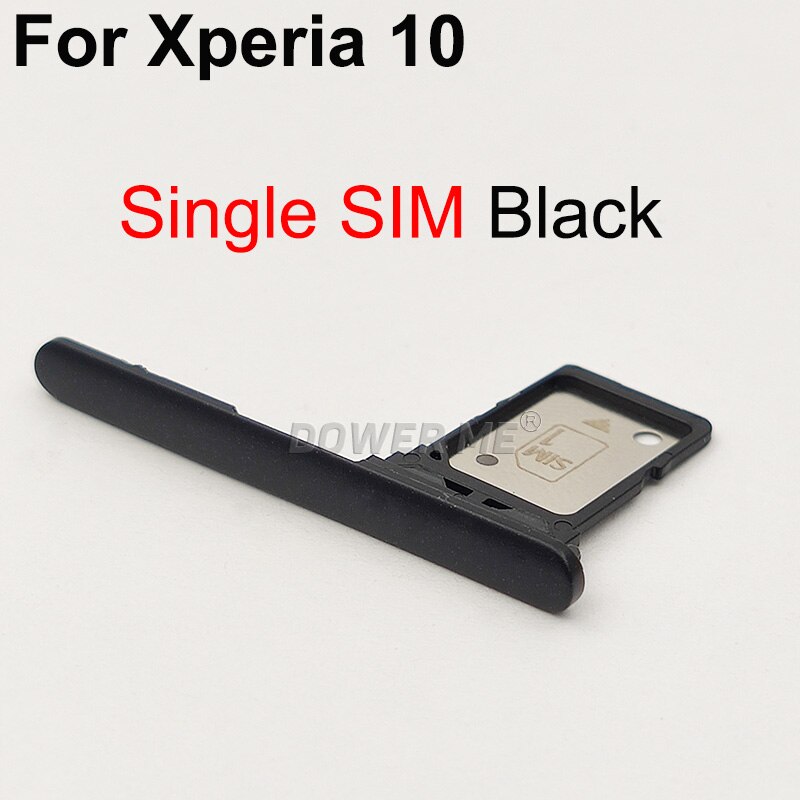 Dower Me Enkele Dual Sim Card Holder Reader Sim Tray Slot Met Cover Voor Sony Xperia 10 I3113 I3123 I4113