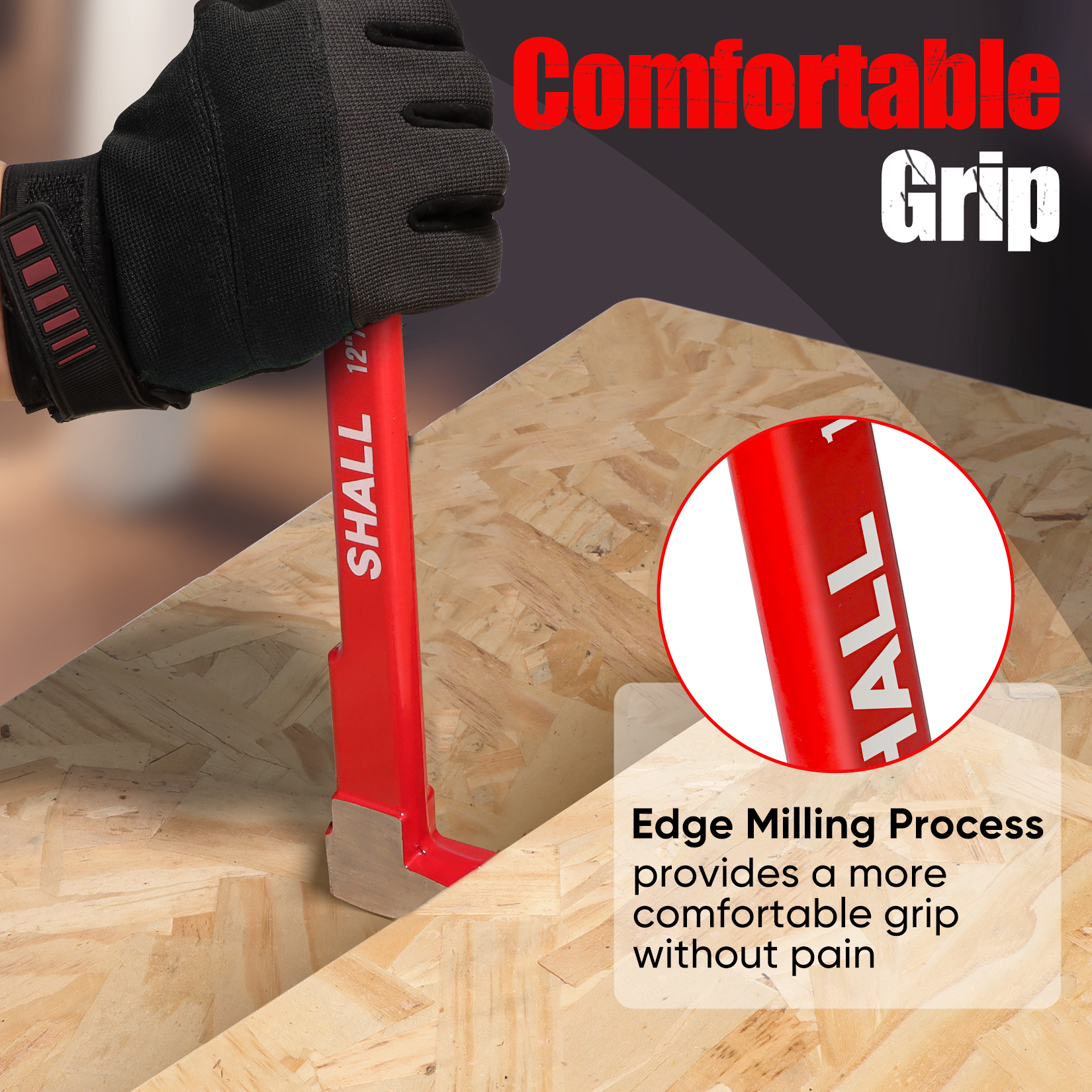 SHALL 3-Piece Nail Puller Tool Set 12’’10’’8’’Heavy Duty & Mini Cats Paw Pry Bar Crowbar Tool for Home Remolding & Woodworking