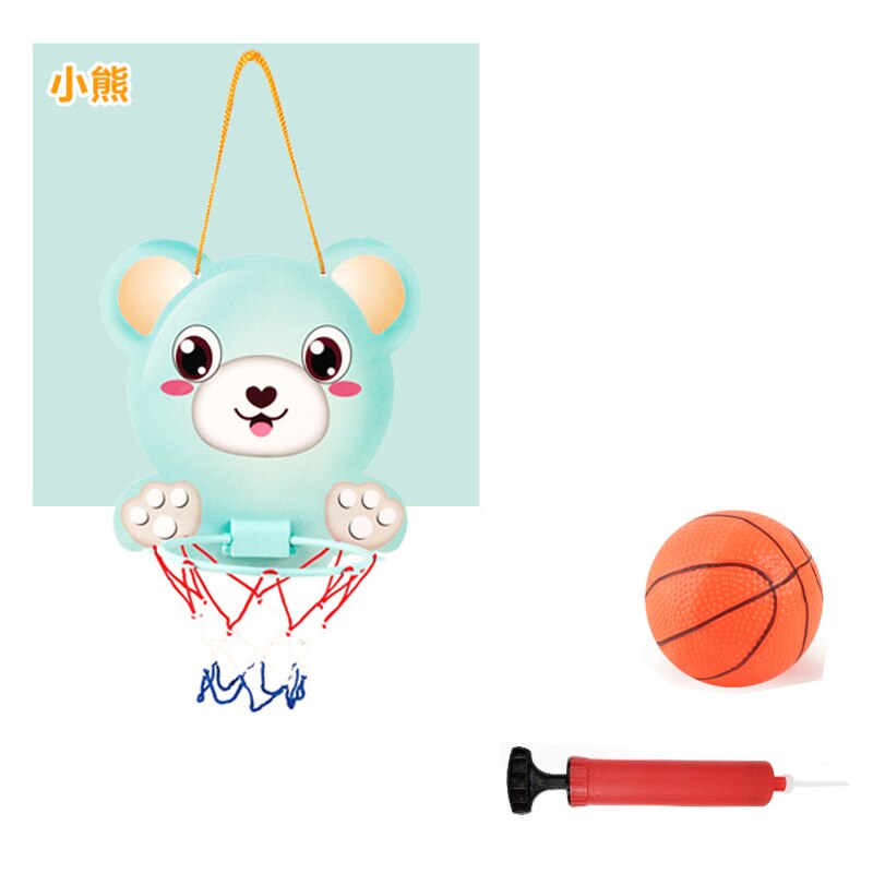 Baby basketball set Hanging type frame Baby toys kids Sports toys rinquedos Simple Portable basketball kids games toys: Bear basketball set