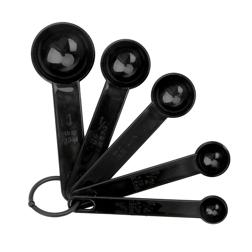 HOOMIN cuillère-mesure pour le café ou le thé, 5 pièces/ensemble, ustensile de cuisson, accessoires de cuisine: Black