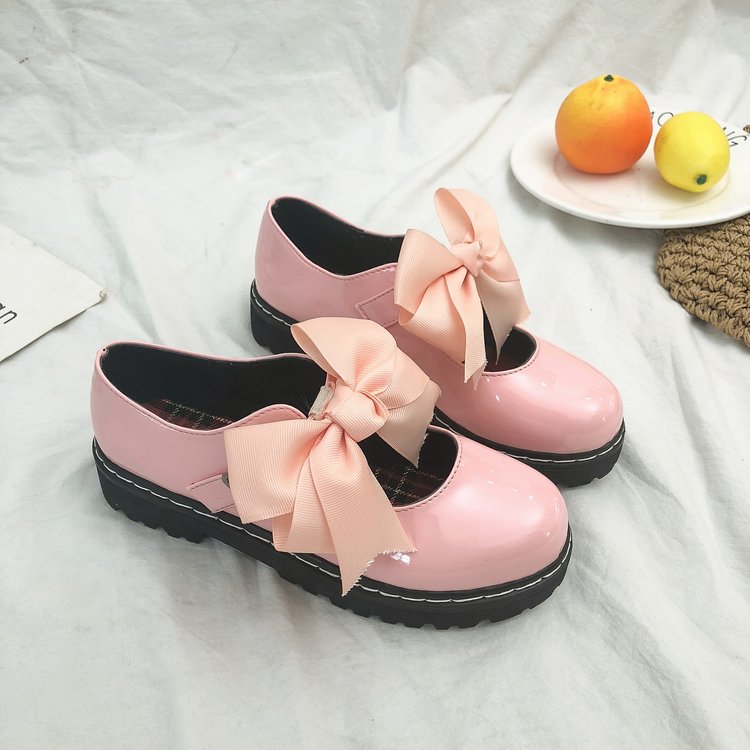 Chaussures Lolita petites chaussures d'été doux fille chaussures femmes japonaises chaussures simples mignon tête ronde étudiant poupée chaussures